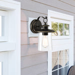 1-Light Outdoor Wall Lantern, Rustic Bronze