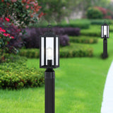 16.5 in. Matte Black 1-Light Exterior Lamp Post Lantern - 2 Pack