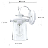Revtronic 1-Light Outdoor Wall Lantern, Matte White