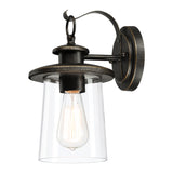 1-Light Outdoor Wall Lantern, Rustic Bronze