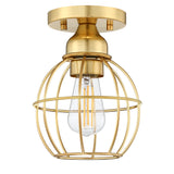 1-Light Ceiling Light Fixture, Soft Gold