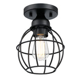 Revtronic 1-Light Ceiling Light Fixture, Matte Black