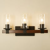 Revtronic 3-Light Dimmable Matte Black/Brown Vanity Light