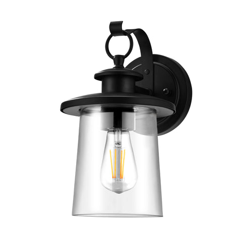 Revtronic 1-Light Outdoor Wall Lantern, Matte Black