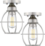 1-Light Ceiling Light Fixture, Brushed Nickel