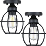 1-Light Ceiling Light Fixture, Matte Black