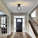 1-Light Ceiling Light Fixture, Matte Black
