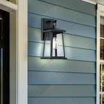 1-Light Outdoor Porch Light, Matte Black