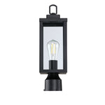 16.5 in. Matte Black 1-Light Exterior Lamp Post Lantern - 2 Pack