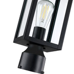 16.5 in. Matte Black 1-Light Exterior Lamp Post Lantern - 2 Pack