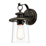 1-Light Outdoor Wall Lantern, Rustic Bronze