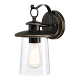 1-Light Outdoor Wall Lantern, Rustic Bronze