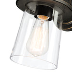 1-Light Outdoor Wall Lantern, Rustic Bronze