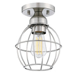 1-Light Ceiling Light Fixture, Brushed Nickel