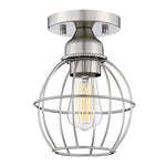 1-Light Ceiling Light Fixture, Brushed Nickel