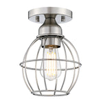 1-Light Ceiling Light Fixture, Brushed Nickel