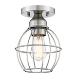 1-Light Ceiling Light Fixture, Brushed Nickel