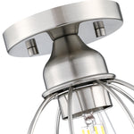 1-Light Ceiling Light Fixture, Brushed Nickel