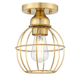 1-Light Ceiling Light Fixture, Soft Gold