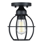 1-Light Ceiling Light Fixture, Matte Black