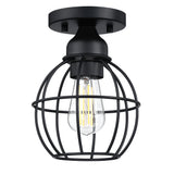 1-Light Ceiling Light Fixture, Matte Black