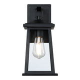 1-Light Outdoor Porch Light, Matte Black