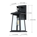 1-Light Outdoor Porch Light, Matte Black