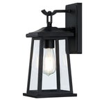 1-Light Outdoor Porch Light, Matte Black