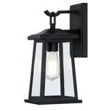 1-Light Outdoor Porch Light, Matte Black