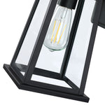 1-Light Outdoor Porch Light, Matte Black