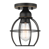 1-Light Ceiling Light Fixture, Oil Rubbed Bronze