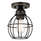 1-Light Ceiling Light Fixture, Oil Rubbed Bronze