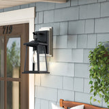 1-Light Outdoor Porch Light, Matte Black