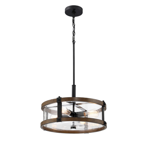 Revtronic 51114 4-light Wood Farmhouse Pedant Light