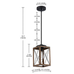 Revtronic 51401 1-Light Farmhouse Modern Chandelier mini-Pendant Light