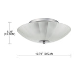 Revtronic 78152 1-Light Ceiling Light with Frosted Glass Shade