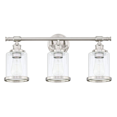 Revtronic 3-Light Dimmable Brushed Nickel Vanity Light