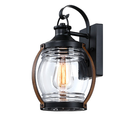 Revtronic 14001 1-Light Vintage Outdoor Wall Lantern Clear Glass Shade