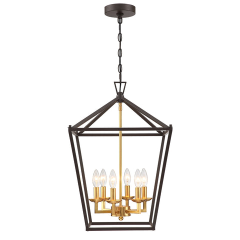 Revtronic 50336SG/BK 6-Light Pendant Light