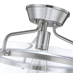 Revtronic 71611BN 1-Light Ceiling Light with Clear Glass Shade