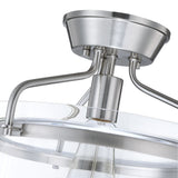 Revtronic 71611BN 1-Light Ceiling Light with Clear Glass Shade